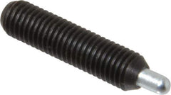 Vlier - 1/4-28, 1" Thread Length, 3/16" Plunger Projection, Steel Threaded Spring Plunger - 0.117 - 0.118" Max Plunger Diam, 1" Plunger Length, 1 Lb Init End Force, 4 Lb Final End Force, 0.079" Hex - Apex Tool & Supply