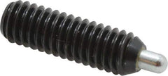 Vlier - 5/16-18, 1" Thread Length, 3/16" Plunger Projection, Steel Threaded Spring Plunger - 0.133 - 0.135" Max Plunger Diam, 1" Plunger Length, 1.5 Lb Init End Force, 4.5 Lb Final End Force, 0.093" Hex - Apex Tool & Supply