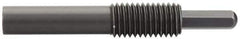 Vlier - 5/8-11, 1-1/4" Thread Length, 1" Plunger Projection, Steel Threaded Spring Plunger - 0.3100 (Hex)" Max Plunger Diam, Long, 4.37" Plunger Length, 4 Lb Init End Force, 20 Lb Final End Force, 0.31" Hex - Apex Tool & Supply