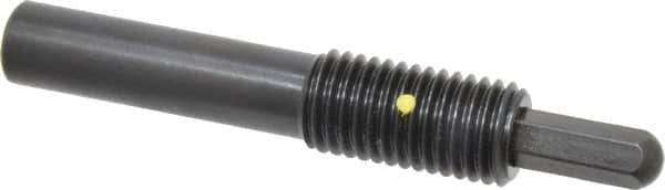 Vlier - 3/4-10, 1-1/2" Thread Length, 1" Plunger Projection, Steel Threaded Spring Plunger - 0.3800 (Hex)" Max Plunger Diam, Long, 5.25" Plunger Length, 4 Lb Init End Force, 35 Lb Final End Force, 0.38" Hex - Apex Tool & Supply