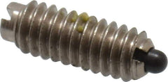 Vlier - 8-32, 7/16" Thread Length, 0.052" Plunger Projection, Steel Threaded Spring Plunger - 0.07" Max Plunger Diam, 0.437" Plunger Length, 1.5 Lb Init End Force, 4.75 Lb Final End Force - Apex Tool & Supply