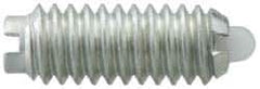Vlier - 8-32, 7/16" Thread Length, 0.052" Plunger Projection, Steel Threaded Spring Plunger - 0.07" Max Plunger Diam, 0.437" Plunger Length, 1.5 Lb Init End Force, 4.75 Lb Final End Force - Apex Tool & Supply