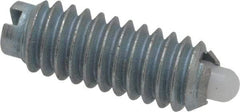 Vlier - 8-32, 7/16" Thread Length, 0.052" Plunger Projection, Steel Threaded Spring Plunger - 0.07" Max Plunger Diam, 0.437" Plunger Length, 0.5 Lb Init End Force, 1.5 Lb Final End Force - Apex Tool & Supply
