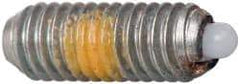 Vlier - 8-36, 7/16" Thread Length, 0.052" Plunger Projection, Steel Threaded Spring Plunger - 0.07" Max Plunger Diam, 0.437" Plunger Length, 0.5 Lb Init End Force, 1.5 Lb Final End Force - Apex Tool & Supply