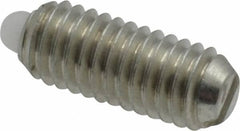 Vlier - 10-32, 0.468" Thread Length, 0.065" Plunger Projection, Steel Threaded Spring Plunger - 0.093" Max Plunger Diam, 0.468" Plunger Length, 0.75 Lb Init End Force, 2.5 Lb Final End Force - Apex Tool & Supply