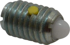 Vlier - 1/2-13, 3/4" Thread Length, 0.151" Plunger Projection, Steel Threaded Spring Plunger - 1/4" Max Plunger Diam, 0.75" Plunger Length, 1.75 Lb Init End Force, 5.5 Lb Final End Force - Apex Tool & Supply