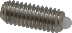 Vlier - 10-32, 0.468" Thread Length, 0.065" Plunger Projection, Stainless Steel Threaded Spring Plunger - Apex Tool & Supply