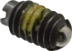 Vlier - 4-48, 0.062" Ball Diam, 0.187" Body Length, 0.02" Max Ball Reach, Threaded Ball Plunger - Steel Body, Steel Ball, 0.13 Lb Initial End Force, 0.5 Lb Final End Force, Locking Element - Apex Tool & Supply