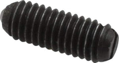 Vlier - 10-32, 0.094" Ball Diam, 0.513" Body Length, 0.025" Max Ball Reach, Threaded Ball Plunger - Steel Body, Steel Ball, 1.5 Lb Initial End Force, 3 Lb Final End Force, Locking Element - Apex Tool & Supply