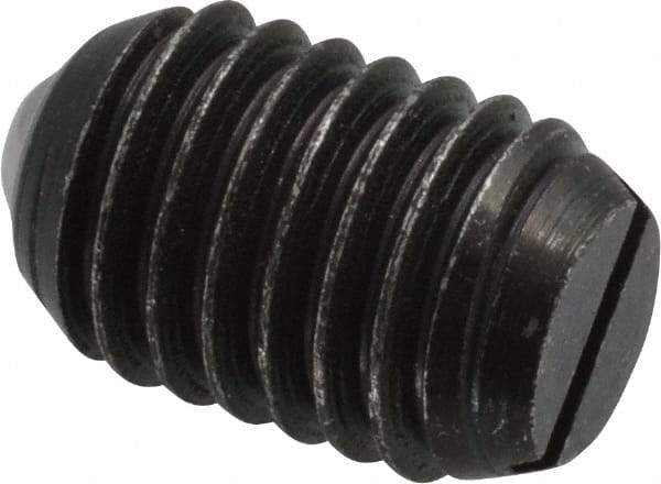 Vlier - 1/2-13, 0.281" Ball Diam, 0.75" Body Length, 0.072" Max Ball Reach, Threaded Ball Plunger - Steel Body, Steel Ball, 6 Lb Initial End Force, 12 Lb Final End Force, Locking Element - Apex Tool & Supply