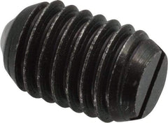 Vlier - 1/2-13, 0.281" Ball Diam, 0.75" Body Length, 0.072" Max Ball Reach, Threaded Ball Plunger - Steel Body, Steel Ball, 6 Lb Initial End Force, 12 Lb Final End Force, Locking Element - Apex Tool & Supply