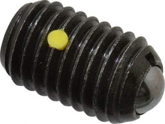 Vlier - 5/8-11, 0.375" Ball Diam, 0.984" Body Length, 0.096" Max Ball Reach, Threaded Ball Plunger - Steel Body, Steel Ball, 9 Lb Initial End Force, 18 Lb Final End Force, Locking Element - Apex Tool & Supply