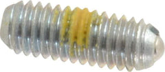 Vlier - 10-32, 0.094" Ball Diam, 0.513" Body Length, 0.025" Max Ball Reach, Threaded Ball Plunger - Steel Body, Steel Ball, 0.5 Lb Initial End Force, 1.5 Lb Final End Force, Locking Element - Apex Tool & Supply