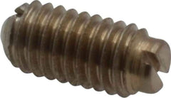 Vlier - 8-36, 0.094" Ball Diam, 0.344" Body Length, 0.025" Max Ball Reach, Threaded Ball Plunger - Stainless Steel Body, Stainless Steel Ball, 0.5 Lb Initial End Force, 1.25 Lb Final End Force, Locking Element - Apex Tool & Supply