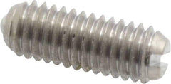 Vlier - 10-32, 0.094" Ball Diam, 0.513" Body Length, 0.025" Max Ball Reach, Threaded Ball Plunger - Stainless Steel Body, Stainless Steel Ball, 0.5 Lb Initial End Force, 1.5 Lb Final End Force, Locking Element - Apex Tool & Supply