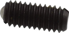Vlier - M4x0.7, 2.5mm Ball Diam, 9mm Body Length, 0.8mm Max Ball Reach, Threaded Ball Plunger - Steel Body, Steel Ball, 0.9 Lb Initial End Force, 2.25 Lb Final End Force, Locking Element - Apex Tool & Supply