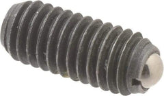 Vlier - M6x1.0, 3.5mm Ball Diam, 14mm Body Length, 1mm Max Ball Reach, Threaded Ball Plunger - Steel Body, Steel Ball, 2.02 Lb Initial End Force, 2.92 Lb Final End Force, Locking Element - Apex Tool & Supply