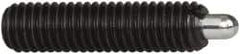 Vlier - M8x1.25, 5mm Ball Diam, 16mm Body Length, 1.5mm Max Ball Reach, Threaded Ball Plunger - Stainless Steel Body, Stainless Steel Ball, 3.37 Lb Initial End Force, 6.75 Lb Final End Force - Apex Tool & Supply
