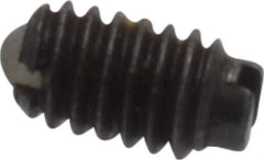 Vlier - 4-48, 0.062" Ball Diam, 0.187" Body Length, 0.02" Max Ball Reach, Threaded Ball Plunger - Steel Body, Nylon Ball, 0.13 Lb Initial End Force, 0.5 Lb Final End Force, Locking Element - Apex Tool & Supply