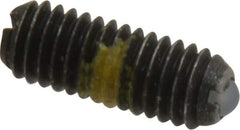 Vlier - 10-32, 0.094" Ball Diam, 0.513" Body Length, 0.025" Max Ball Reach, Threaded Ball Plunger - Steel Body, Nylon Ball, 1.5 Lb Initial End Force, 3 Lb Final End Force, Locking Element - Apex Tool & Supply