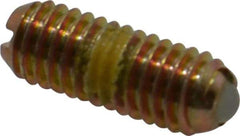 Vlier - 10-32, 0.094" Ball Diam, 0.513" Body Length, 0.025" Max Ball Reach, Threaded Ball Plunger - Steel Body, Nylon Ball, 2 Lb Initial End Force, 5 Lb Final End Force, Locking Element - Apex Tool & Supply