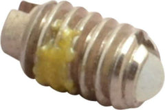 Vlier - 4-48, 0.062" Ball Diam, 0.187" Body Length, 0.02" Max Ball Reach, Threaded Ball Plunger - Stainless Steel Body, Nylon Ball, 0.13 Lb Initial End Force, 0.5 Lb Final End Force, Locking Element - Apex Tool & Supply