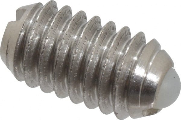 Vlier - 5/16-18, 0.156" Ball Diam, 0.578" Body Length, 0.04" Max Ball Reach, Threaded Ball Plunger - Apex Tool & Supply