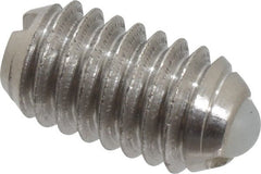 Vlier - 5/16-18, 0.156" Ball Diam, 0.578" Body Length, 0.04" Max Ball Reach, Threaded Ball Plunger - Apex Tool & Supply