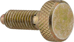 Vlier - M6x1.0, 0.512" Thread Length, 0.118" Max Plunger Diam, 1 Lb Init to 4 Lb Final End Force, Knob Handle Plunger - Knurled Knob, 0.63" Body Length, 0.512" Length Under Head/Shoulder, 0.118" Plunger Projection - Apex Tool & Supply