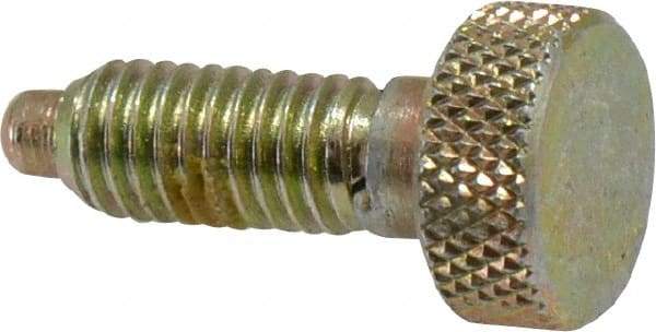 Vlier - 10-32, 0.4" Thread Length, 0.104" Max Plunger Diam, 0.5 Lb Init to 3 Lb Final End Force, Knob Handle Plunger - Knurled Knob, 0.46" Body Length, 0.4" Length Under Head/Shoulder, 3/32" Plunger Projection - Apex Tool & Supply