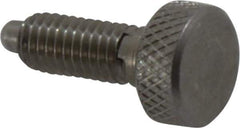 Vlier - 10-32, 0.4" Thread Length, 0.104" Max Plunger Diam, 0.5 Lb Init to 3 Lb Final End Force, Knob Handle Plunger - Knurled Knob, 0.46" Body Length, 0.4" Length Under Head/Shoulder, 3/32" Plunger Projection - Apex Tool & Supply