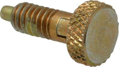 Vlier - 1/4-20, 0.4" Thread Length, 0.123 to 1/8" Max Plunger Diam, 0.5 Lb Init to 2 Lb Final End Force, Locking Knob Handle Plunger - Knurled Knob, 0.53" Length Under Head/Shoulder, 1/8" Plunger Projection - Apex Tool & Supply