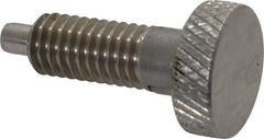Vlier - 3/8-16, 3/4" Thread Length, 0.185 to 0.186" Max Plunger Diam, 0.5 Lb Init to 3 Lb Final End Force, Locking Knob Handle Plunger - Knurled Knob, 0.97" Length Under Head/Shoulder, 0.22" Plunger Projection - Apex Tool & Supply