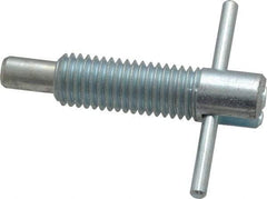 Vlier - 5/8-11 Thread, 2-1/2" Body Length, 5/8" Plunger Projection, 3/8" Plunger Diam, Steel, Locking T Handle Plunger - 1.7" Thread Length, 2-1/2" Handle Length, 2.38" Plunger Length, 2-1/2 Lb Initial End Force, 5 Lb Final End Force, - Apex Tool & Supply
