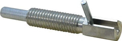 Vlier - 5/8-11, 1.82" Thread Length, 0.38" Plunger Diam, 1 Lb Init to 5 Lb Final End Force, Steel Locking L Handle Plunger - 3.05" Body Length, 2" Length Under Head, 1" Plunger Projection - Apex Tool & Supply