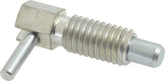 Vlier - 1/2-13, 0.85" Thread Length, 0.31" Plunger Diam, 0.5 Lb Init to 2 Lb Final End Force, Steel Locking L Handle Plunger - 1-1/2" Body Length, 1" Length Under Head, 0.4" Plunger Projection - Apex Tool & Supply
