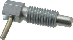 Vlier - 5/8-11, 1.07" Thread Length, 0.38" Plunger Diam, 0.75 Lb Init to 2.5 Lb Final End Force, Steel Locking L Handle Plunger - 1.88" Body Length, 1-1/4" Length Under Head, 1/2" Plunger Projection - Apex Tool & Supply