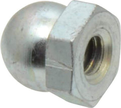 Vlier - 1/4-20, 5/8" Pad Diam, Uncoated Bottom, Steel Toggle Pad - 5/16 Depth, 5/8" OAL, 1/2" Width Across Flats, Zinc Plated Gold Chromate, 15° Swivel Angle - Apex Tool & Supply
