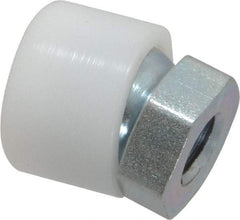 Vlier - 5/16-18, 11/16" Pad Diam, Uncoated Bottom, Steel Toggle Pad - 3/8 Depth, 3/4" OAL, 5/16" Width Across Flats, Zinc Plated Gold Chromate, 15° Swivel Angle - Apex Tool & Supply