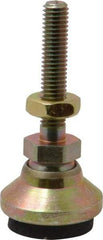 Vlier - 10-32 Bolt Thread, Studded Pivotal Stud Mount Leveling Pad & Mount - 525 Max Lb Capacity, 3/4" Base Diam - Apex Tool & Supply