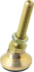 Vlier - 3/8-16 Bolt Thread, Studded Pivotal Stud Mount Leveling Pad & Mount - 2,800 Max Lb Capacity, 1-1/4" Base Diam - Apex Tool & Supply