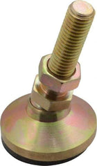 Vlier - 1/2-13 Bolt Thread, Studded Pivotal Stud Mount Leveling Pad & Mount - 3,750 Max Lb Capacity, 1-7/8" Base Diam - Apex Tool & Supply