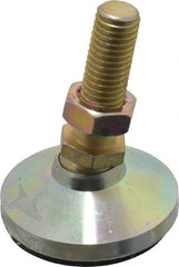 Vlier - 5/8-11 Bolt Thread, Studded Pivotal Stud Mount Leveling Pad & Mount - 4,500 Max Lb Capacity, 2-1/2" Base Diam - Apex Tool & Supply