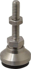 Vlier - 1/4-20 Bolt Thread, Studded Pivotal Stud Mount Leveling Pad & Mount - 1,400 Max Lb Capacity, 1" Base Diam - Apex Tool & Supply