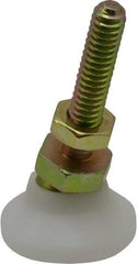 Vlier - 1/4-20 Bolt Thread, Studded Pivotal Stud Mount Leveling Pad & Mount - 200 Max Lb Capacity, 1" Base Diam - Apex Tool & Supply