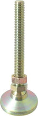 Vlier - 1/2-13 Bolt Thread, Studded Pivotal Stud Mount Leveling Pad & Mount - 5,000 Max Lb Capacity, 1-7/8" Base Diam - Apex Tool & Supply