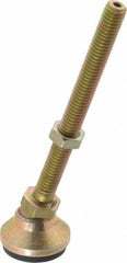 Vlier - 3/8-16 Bolt Thread, Studded Pivotal Stud Mount Leveling Pad & Mount - 2,800 Max Lb Capacity, 1-1/4" Base Diam - Apex Tool & Supply