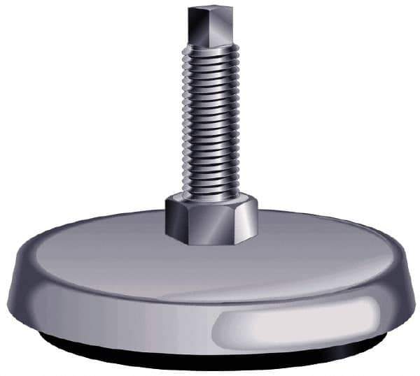 Barrymount - Stud Mount Leveling Pad & Mount - 100 Max Lb Capacity, 2" Base Diam - Apex Tool & Supply