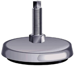 Barrymount - Stud Mount Leveling Pad & Mount - 100 Max Lb Capacity, 2" Base Diam - Apex Tool & Supply