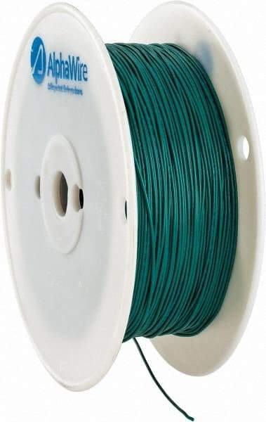 Alpha Wire - 24 AWG, 1 Strand, 305 m OAL, Tinned Copper Hook Up Wire - Green PVC Jacket, 0.052" Diam - Apex Tool & Supply